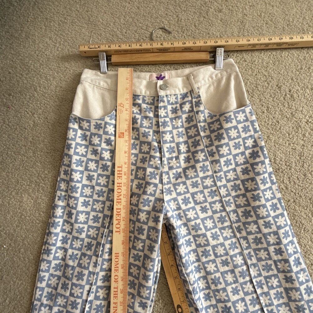 Lisa Says Gah Jeans Retro Geo Floral High Waisted Straight Denim | Women's 32 - Picture 7 of 10